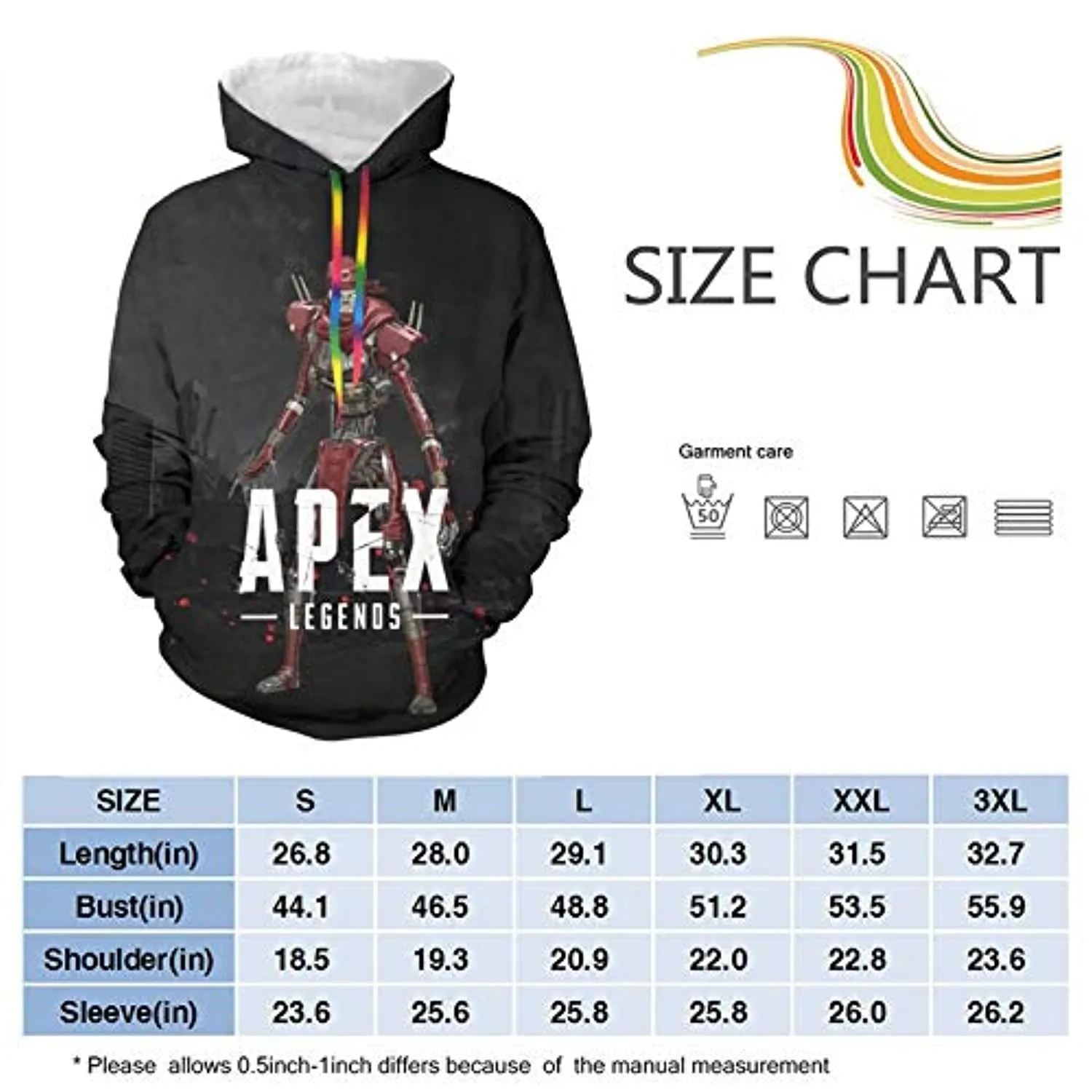 Apex Legends Hoodies - Revenant Fashion 3D Print Drawsrting Pullover Gaming Hoodie