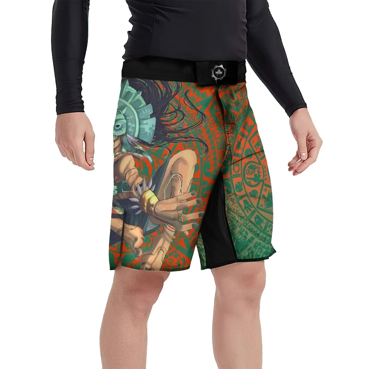 Aztec Iguana Warrior Fight Shorts