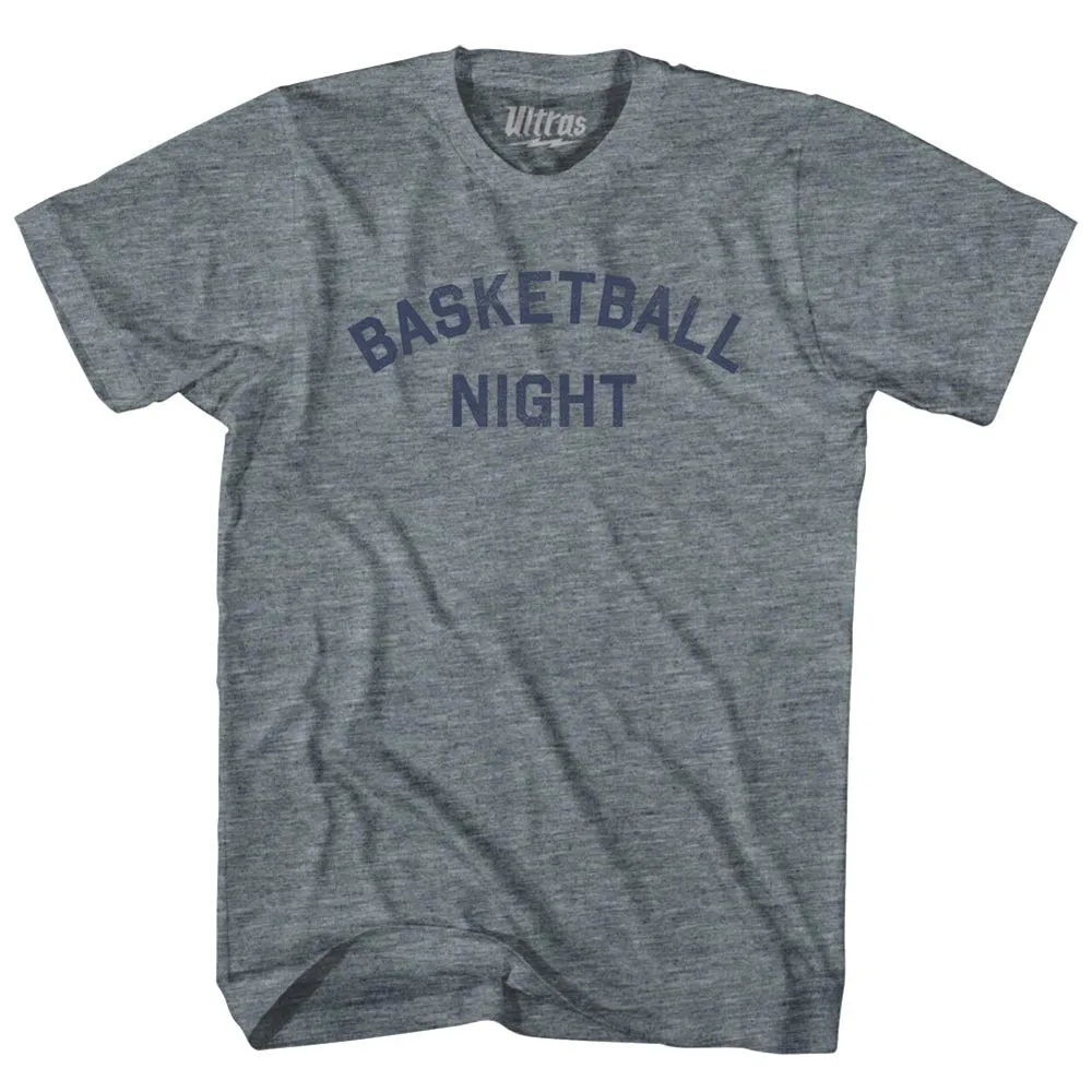 Basketball Night Womens Tri-Blend Junior Cut T-Shirt