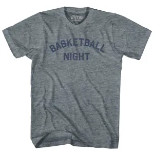 Basketball Night Womens Tri-Blend Junior Cut T-Shirt