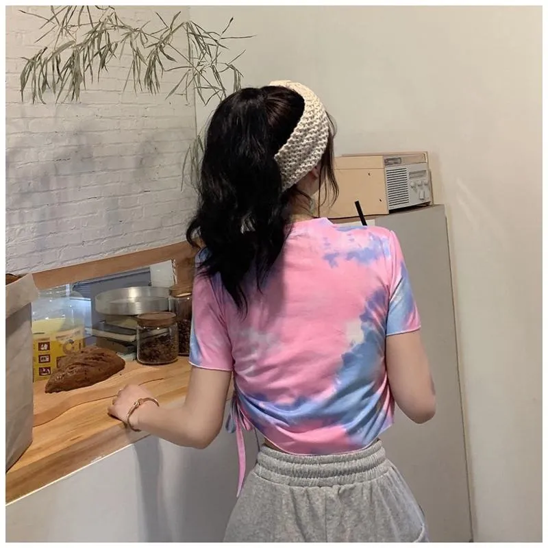 Chic Sports Casual Navel-Baring Lycra Blouse