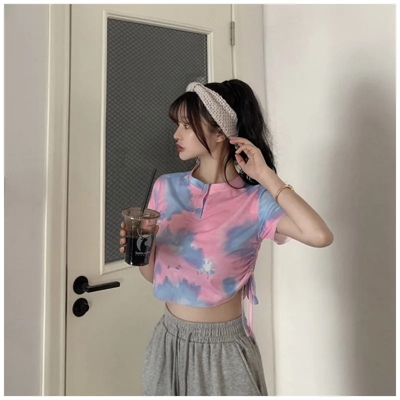 Chic Sports Casual Navel-Baring Lycra Blouse