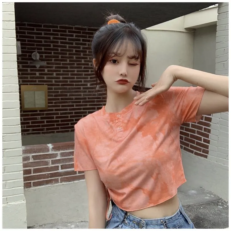 Chic Sports Casual Navel-Baring Lycra Blouse