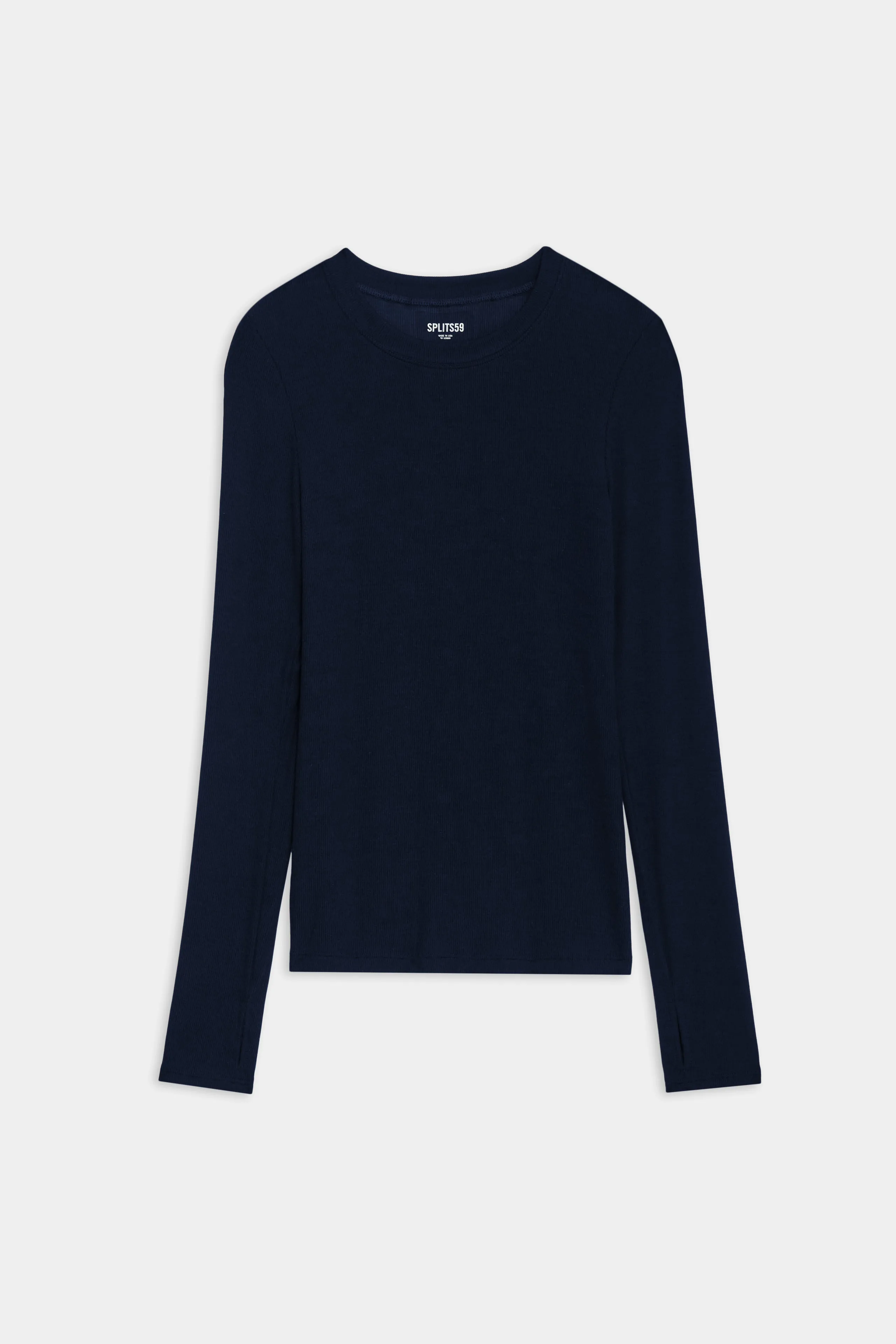 Louise Rib Long Sleeve - Indigo