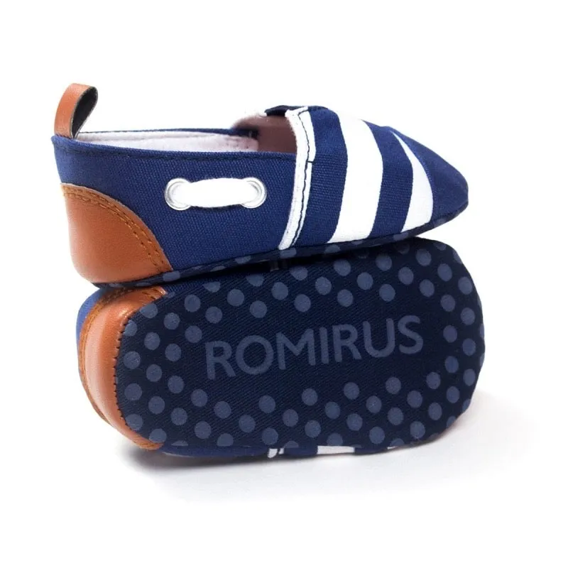 Navy Stripes Baby Shoes