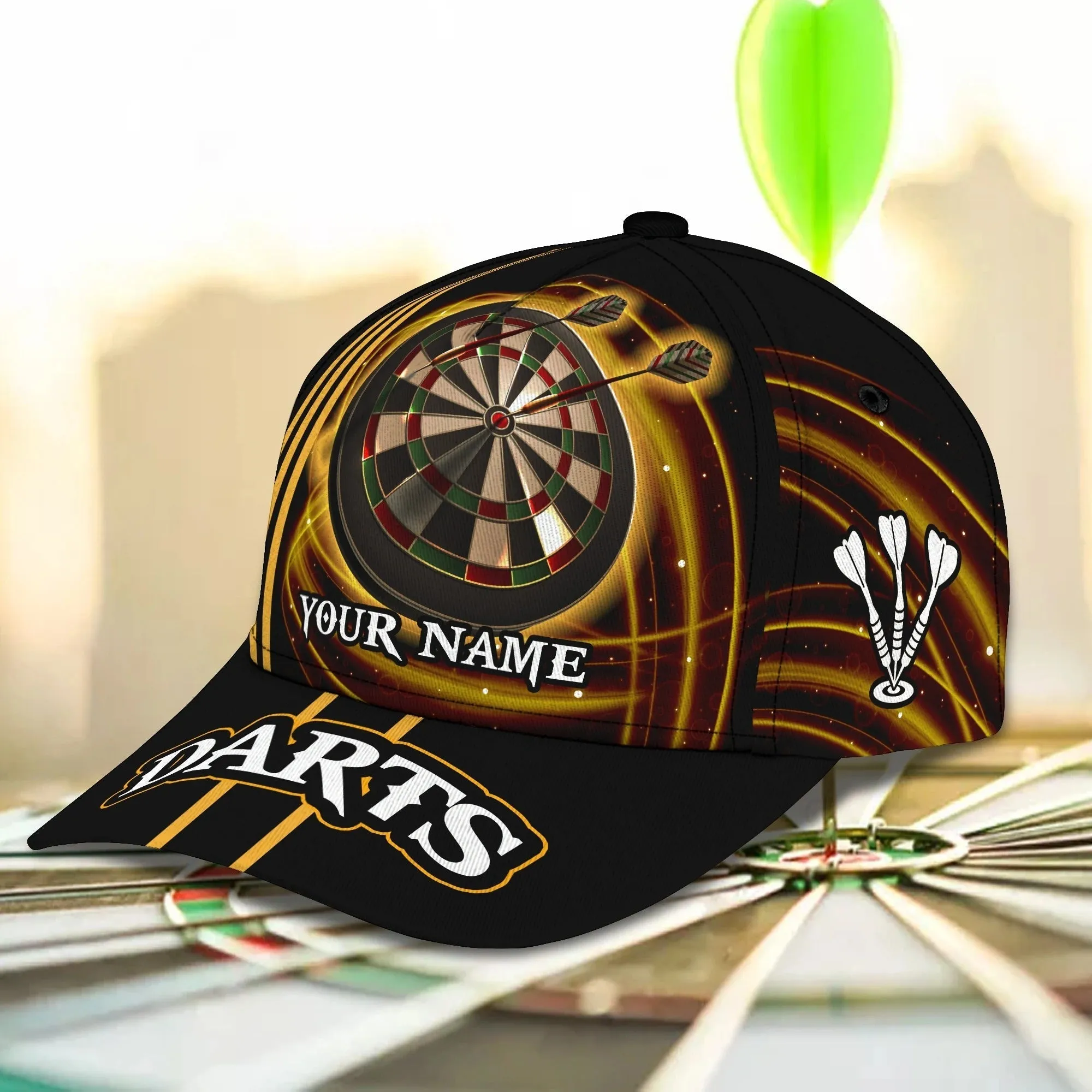 Personalized Classic Dart Cap, Birthday Present To Darter Friend, Dart Lover Cap Hat, Darting Cap