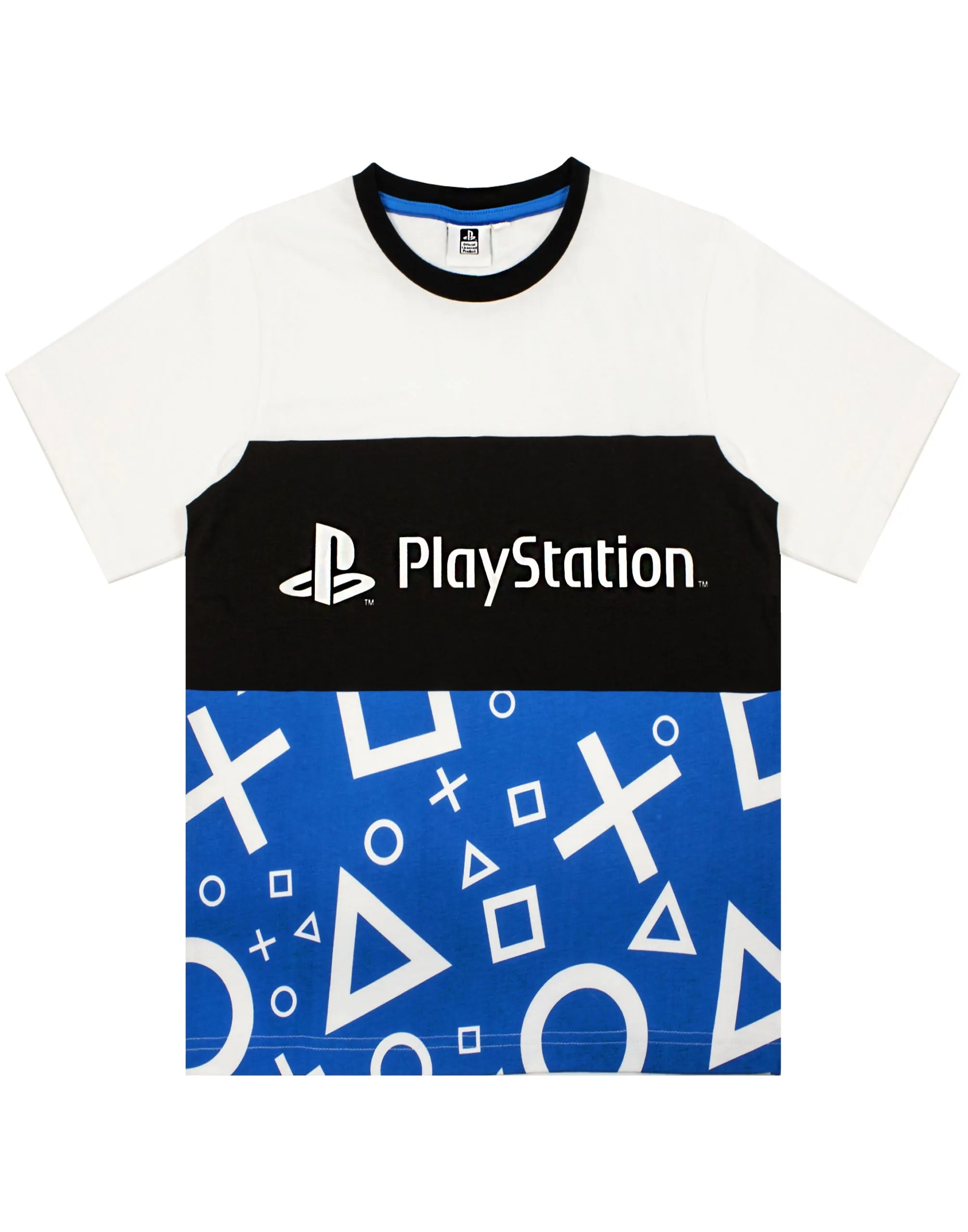 PlayStation Logo Controller Symbols Print Boys Black Short Sleeve Long Leg Pyjama Set