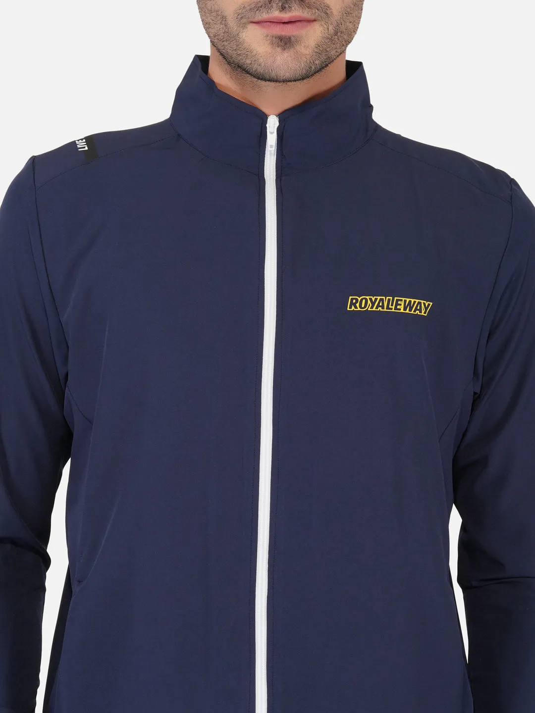 Sports Jacket Apparel Men NS Lycra  Navy Blue RWM6027