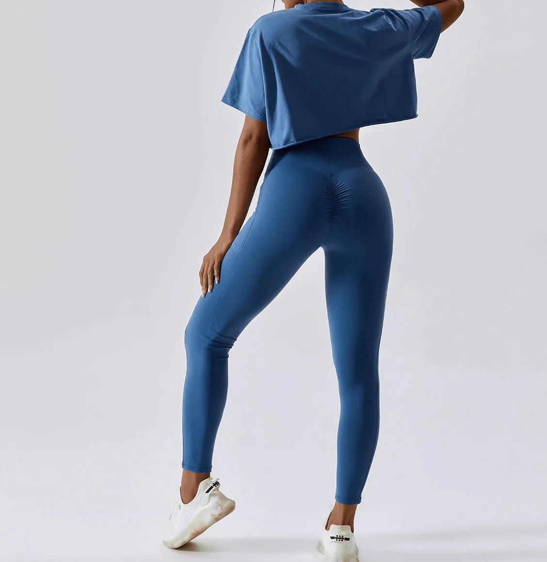 Sports Loose Crop Top for Women / Training Running O-Neck T-shirt - SF0042