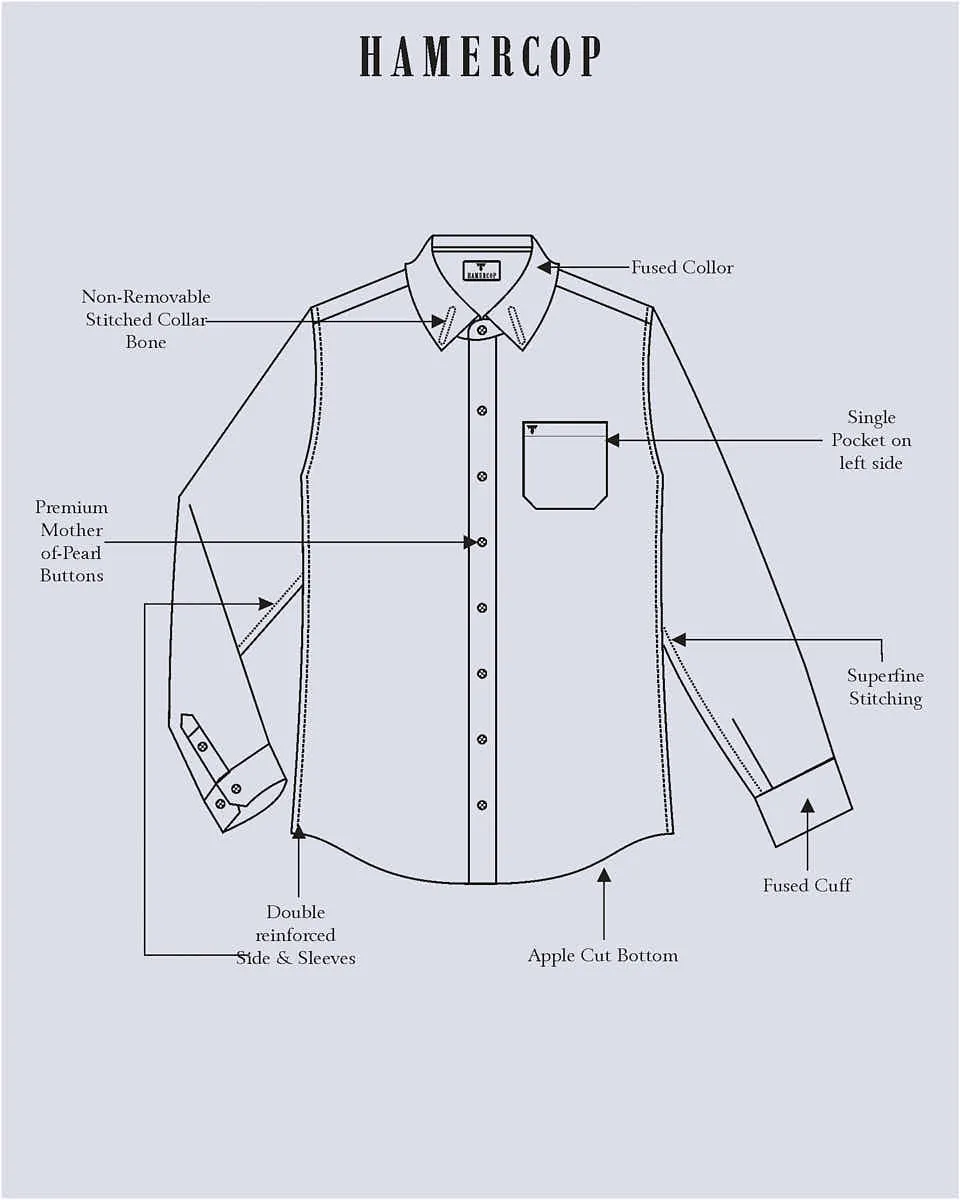 Storm Cloud Gray Shaded Amsler Linen Cotton Shirt
