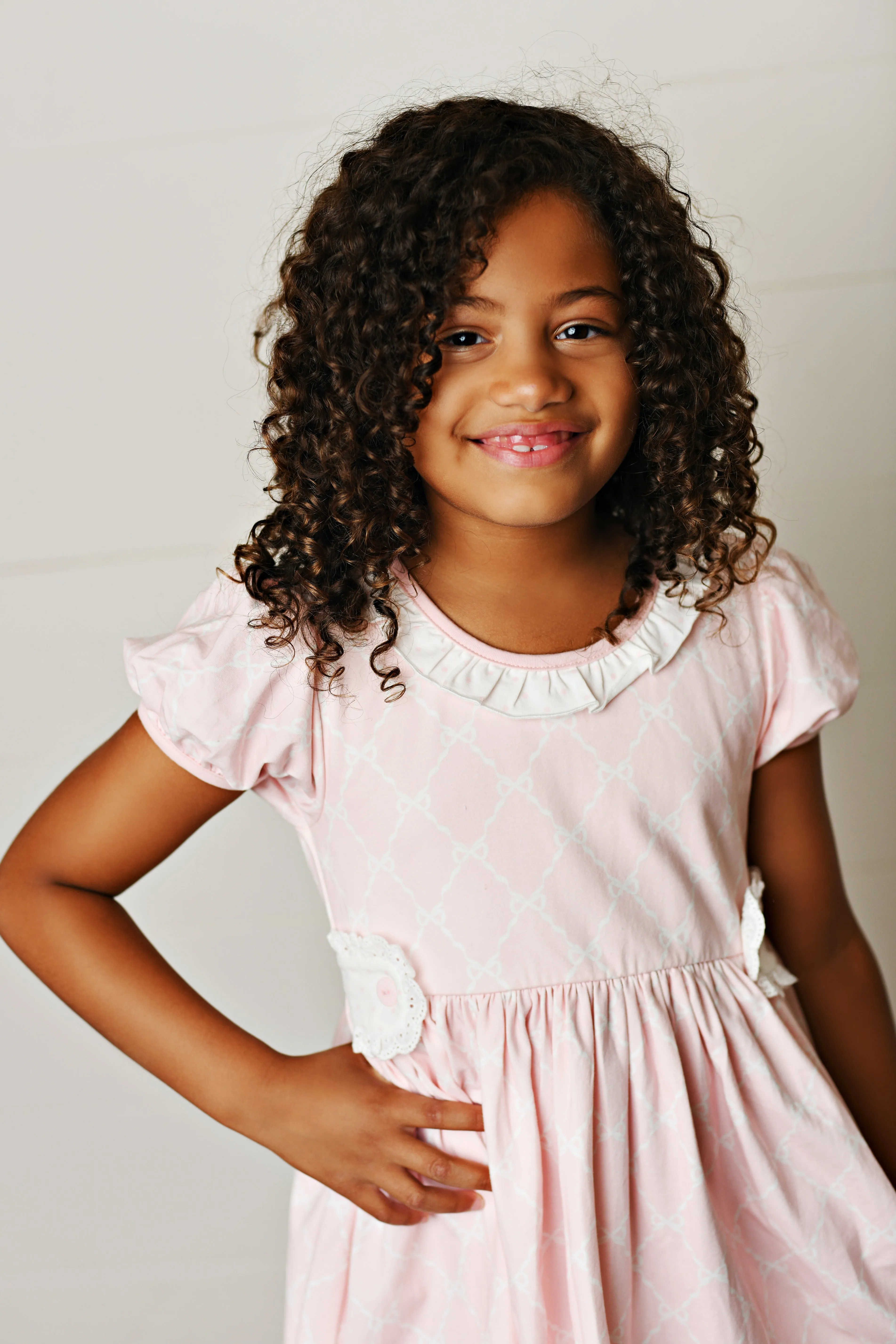 Swoon Baby Clothing Pretty Pink Ribbons & Bows Gwen Tab Dress